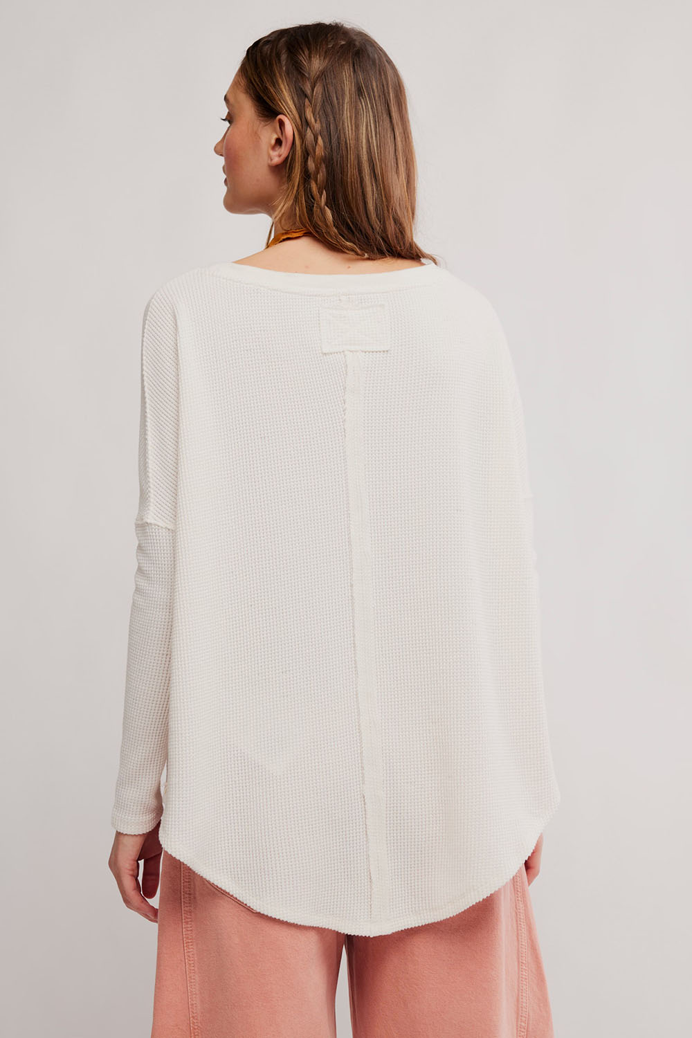 Free People - Latte Blues Thermal Solid - Sugar Swizzle - Back