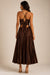 Reset By Jane Joanna Dress in Cinnamon Brown — Back view