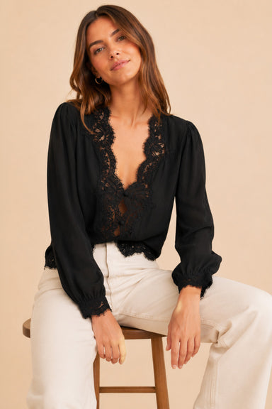 Reset By Jane Juliette Top in Black — Model view