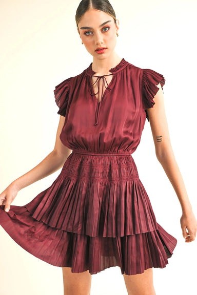 Reset by Jane - Gabrielle Dress - Wine - Front
