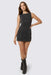 Thrills - Night Shift Mini Dress - Ash Black