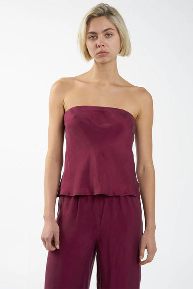 Thrills - Gimlet Tube Top - Wine - Front