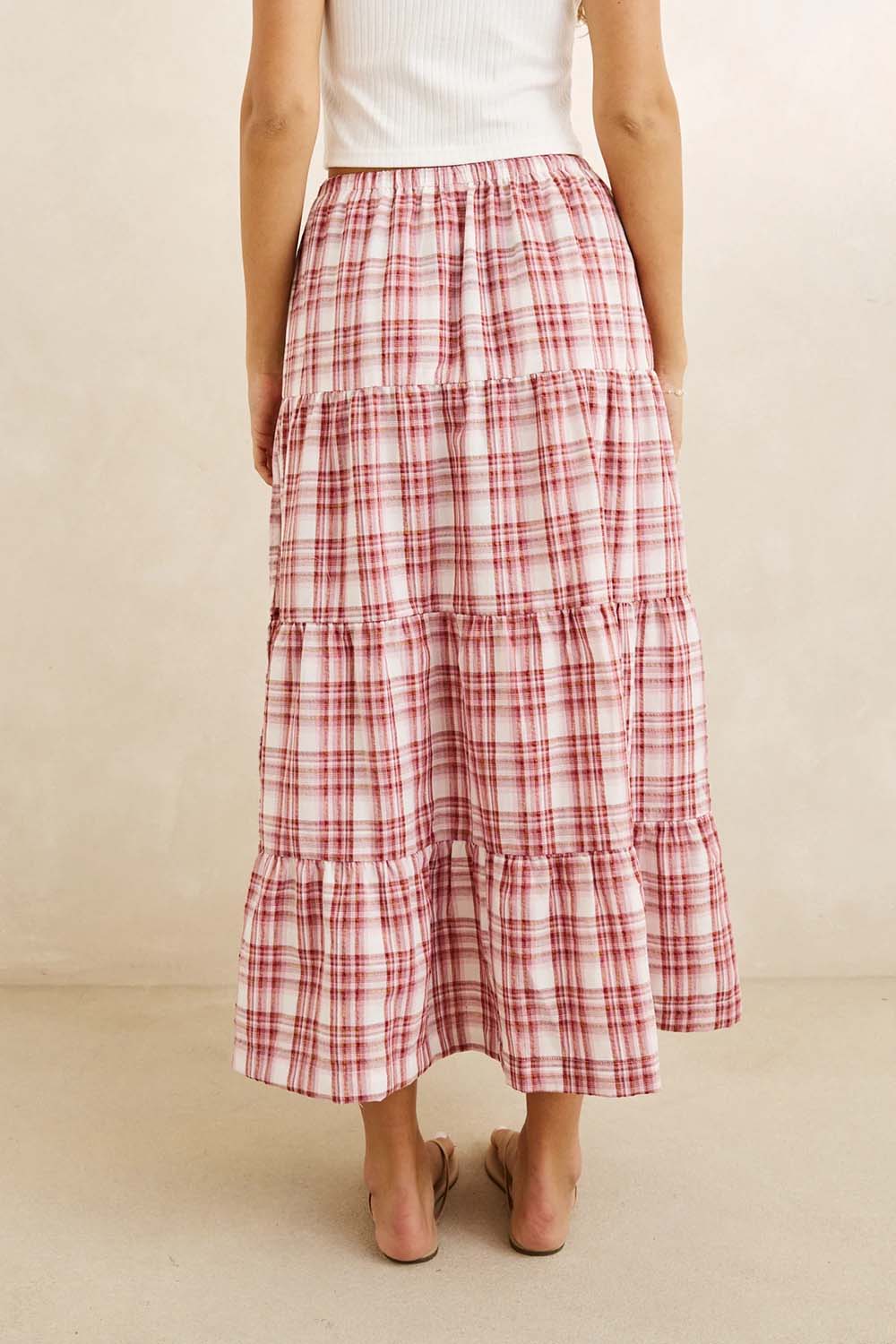 rhythm-chelsea-check-tiered-maxi-skirt-plum-back