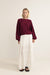 Rhythm Classic Knit Jumper in Sangria — Front view