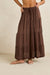 rhythm classic tiered maxi skirt chocolate