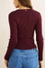 Rhythm Essential Long Sleeve Knit Top in Wine — Back view