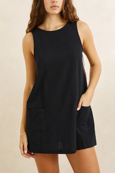 rhythm-hanalei-mini-dress-black-front
