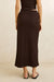 Rhythm Indie Maxi Skirt in Chocolate — Back view