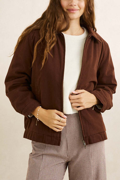 Rhythm Jamie Jacket in Chocolate — Front view