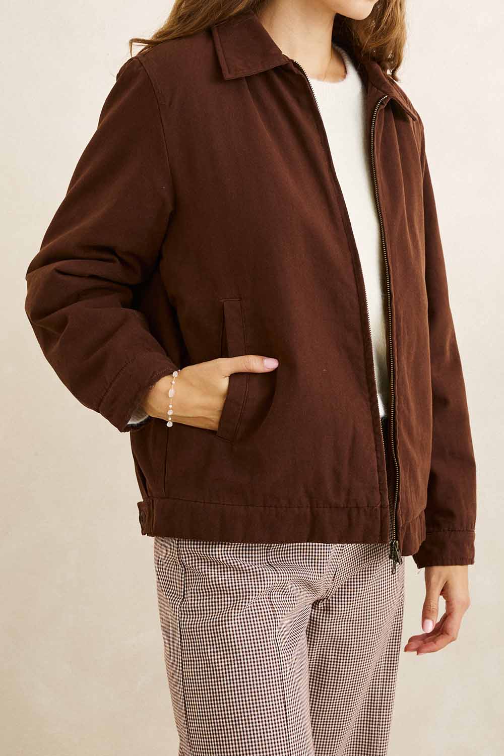 Rhythm Jamie Jacket in Chocolate — Side view