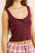 Rhythm Juliet Tank in Plum — Front view