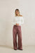 Rhythm Juno Long Sleeve Top in White — Full-body view