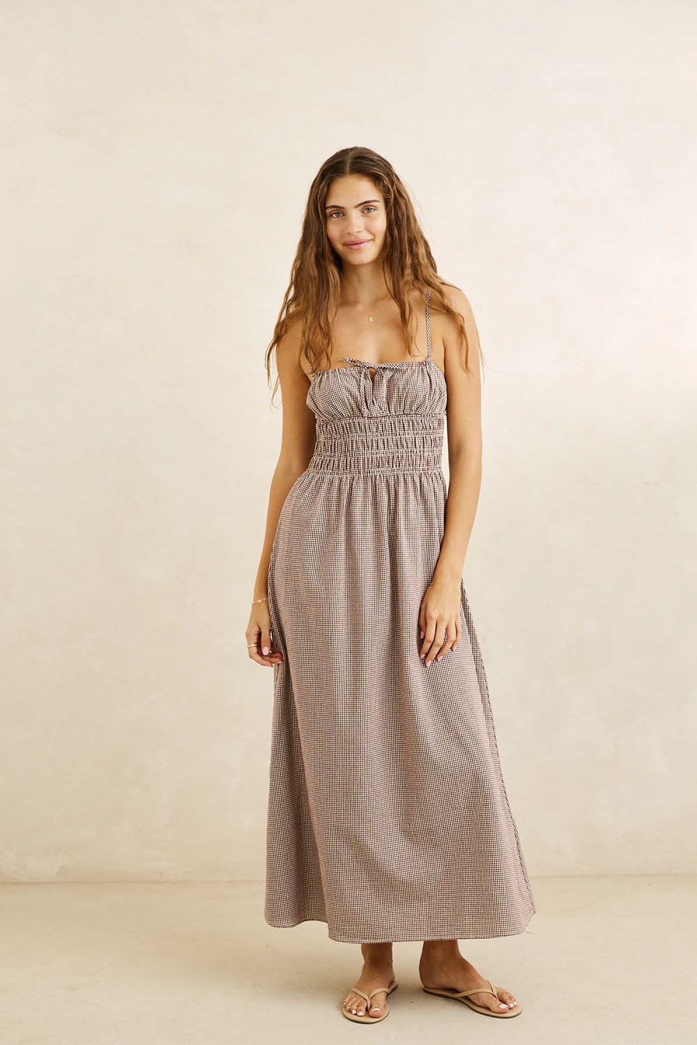 rhythm-london-check-midi-dress-chocolate