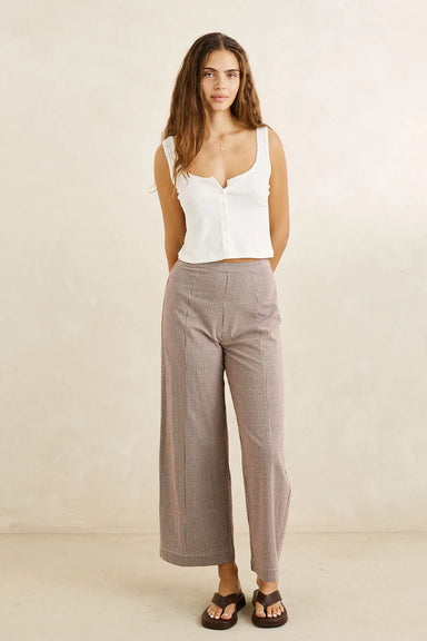 rhythm-london-check-wide-leg-pant-chocolate
