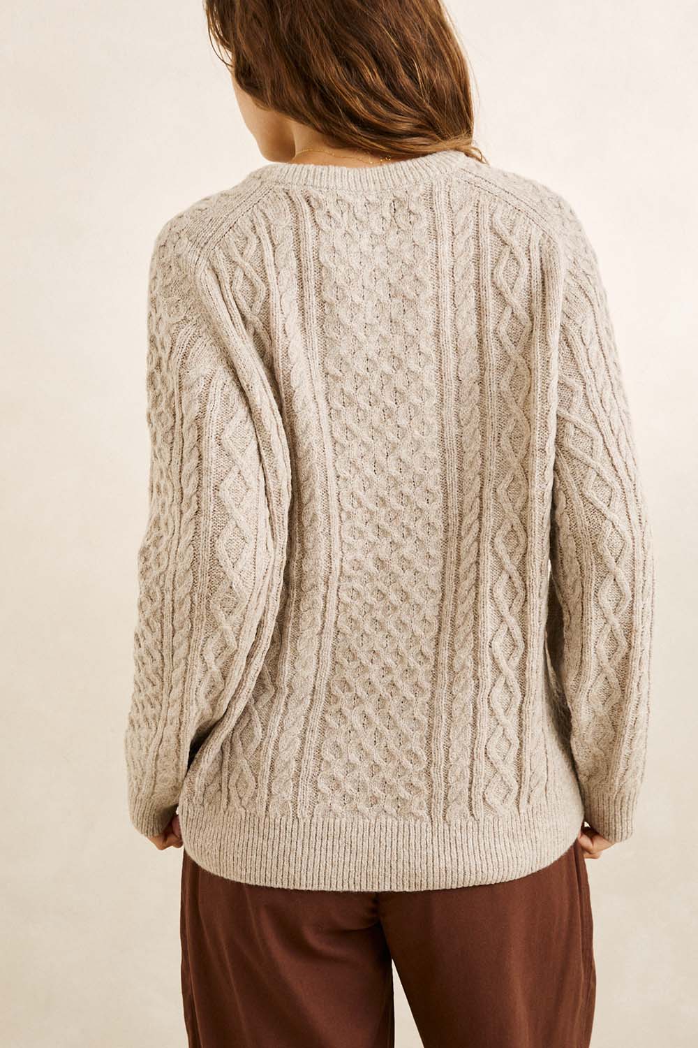 Rhythm Mohair Oceanside Knit in Sand — Back view