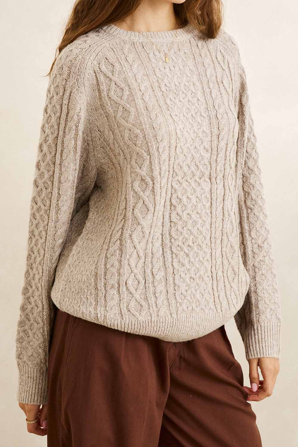 Rhythm Mohair Oceanside Knit in Sand — Front view