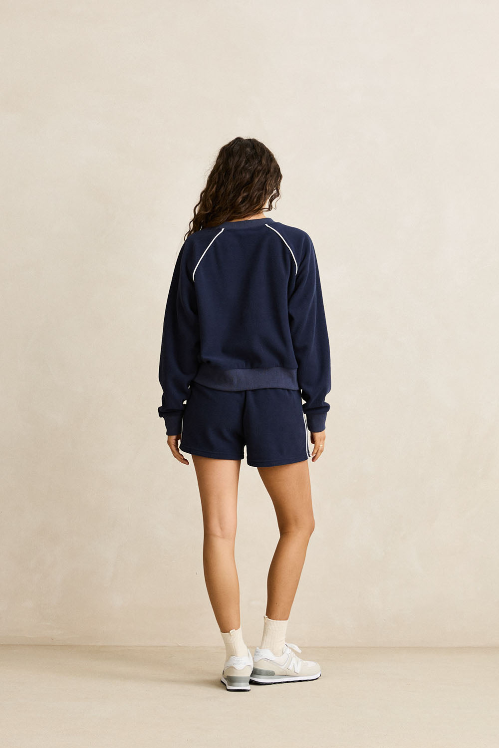 Rhythm Pipe Polar Fleece Short in Ocean — Back view