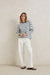 Rhythm Porto Stripe Long Sleeve in Grey — Full-body view