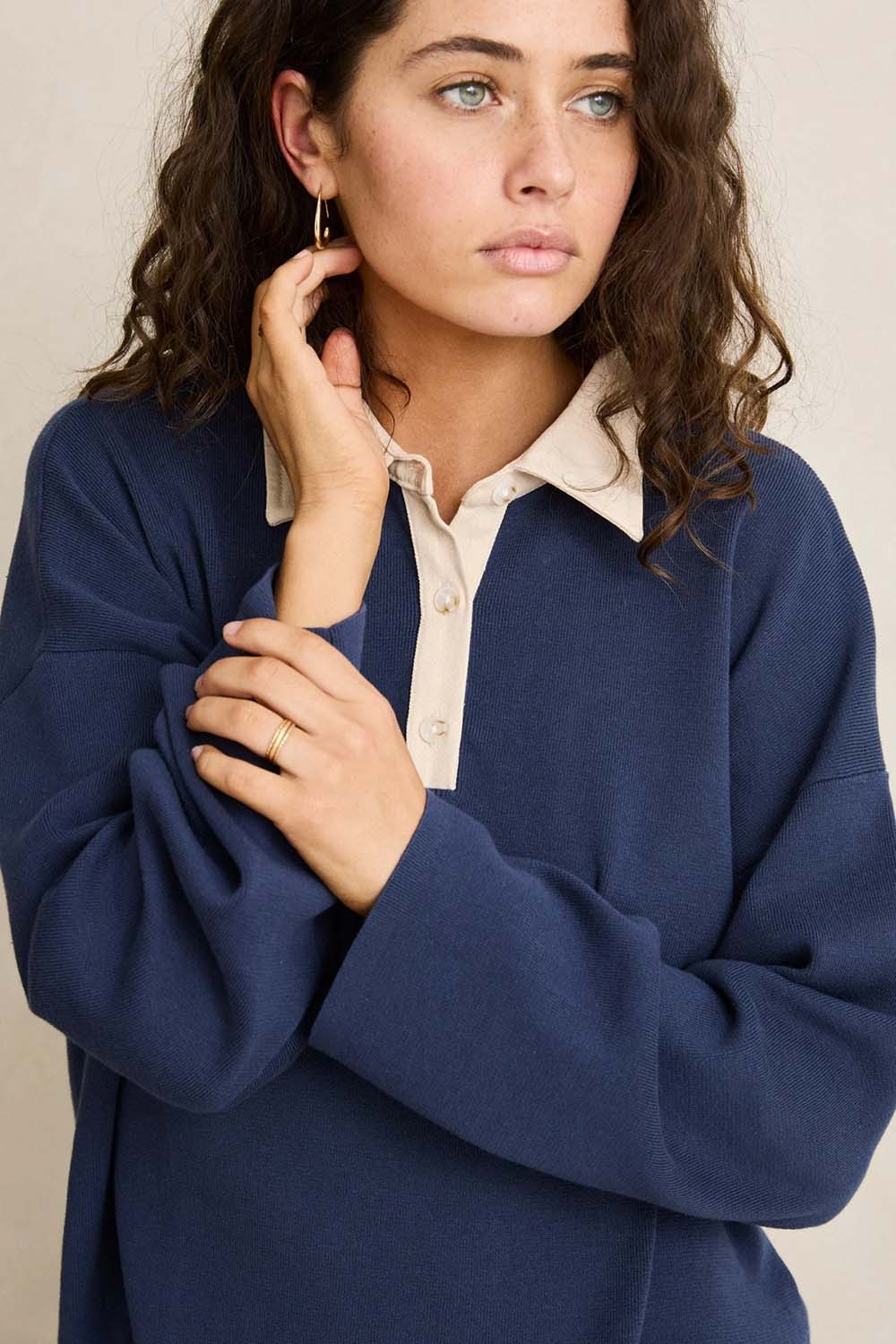 rhythm-rugby-polo-knit-sweater-navy-detail