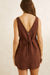 Rhythm Venice Mini Dress in Chocolate — Back view