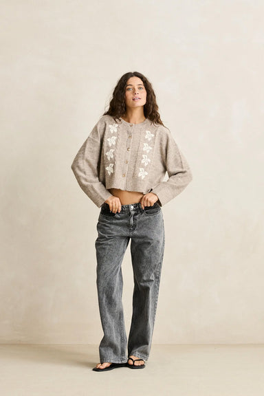 rhythm blanca floral cardigan natural front