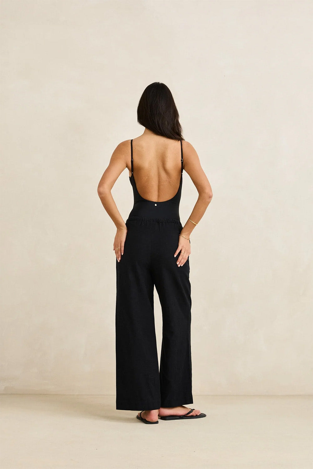 rhythm classic drawstring pant black back