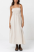 rhythm classic shirred midi dress oat