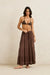 rhythm classic tiered maxi skirt chocolate front