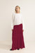 Rhythm - Classic Tiered Maxi Skirt - Sangria