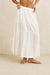 rhythm classic tiered maxi skirt white