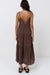 rhythm classic tiered midi dress chocolate back