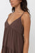 rhythm classic tiered midi dress chocolate detail