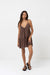rhythm classic tiered mini dress chocolate
