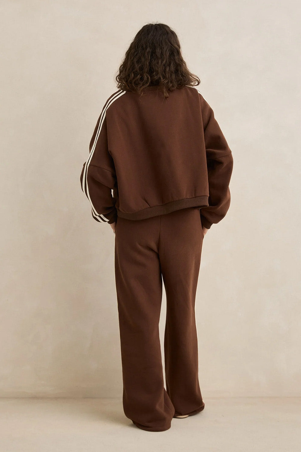rhythm contrast sweatshirt brown back