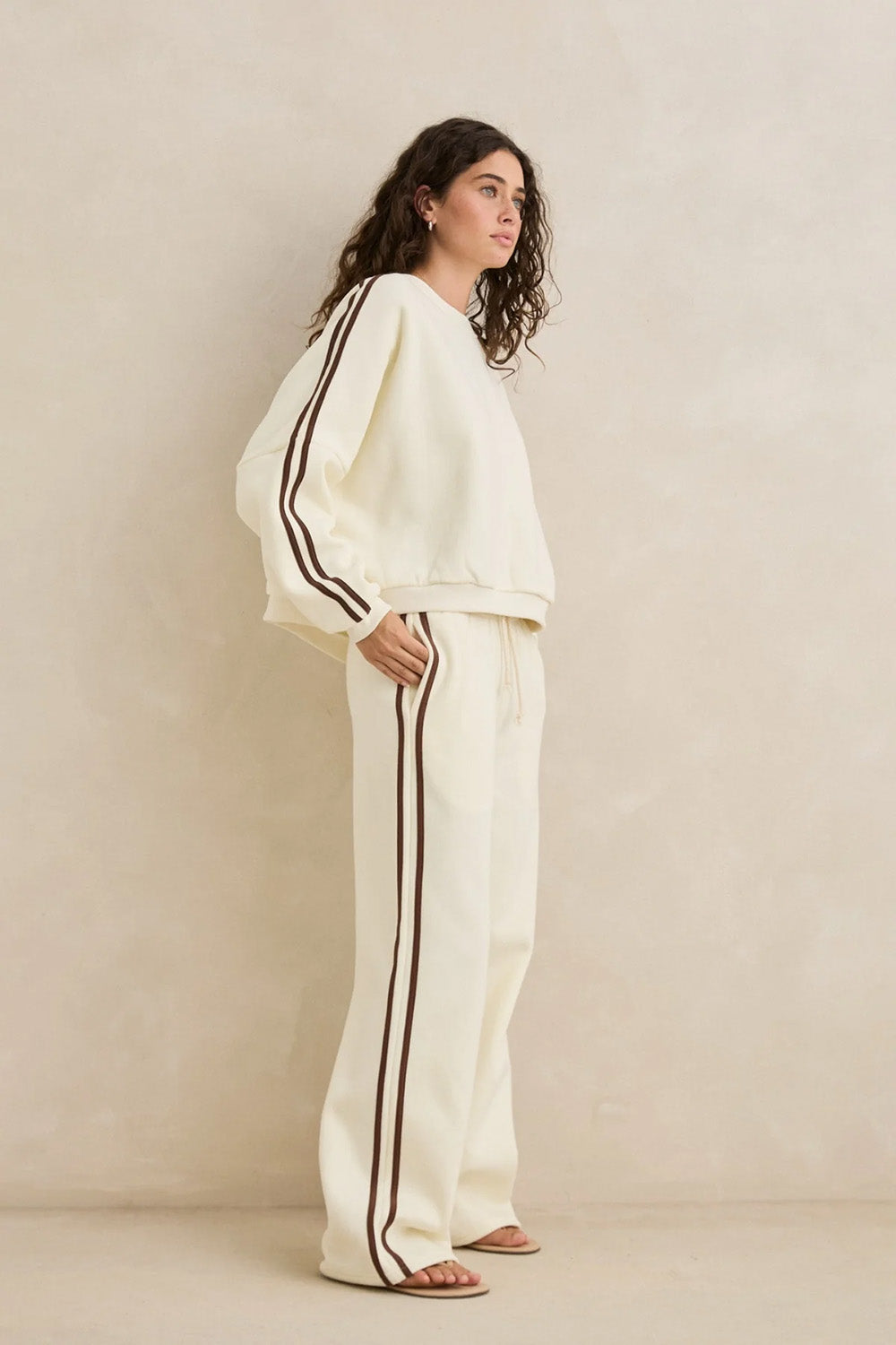 rhythm contrast sweatshirt cream side