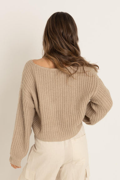 Rhythm - Eadie Oversized Knit Cardigan - Cream - Back