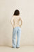 rhythm essential ls knit top white marle back