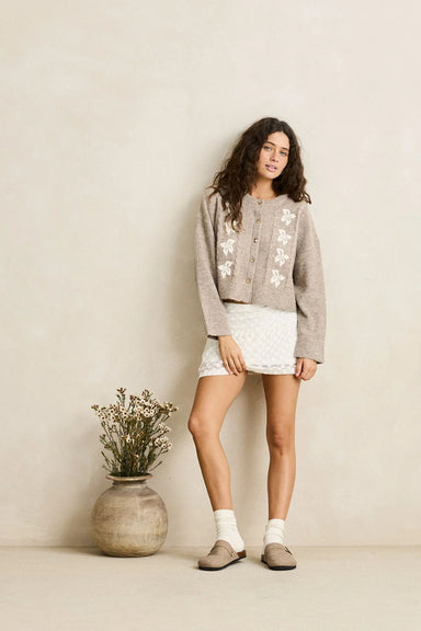 rhythm gigi lace mini skirt white front
