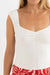 Rhythm - Gracie Sweetheart Top - Cream - Detail