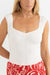 Rhythm - Gracie Sweetheart Top - Cream - Front