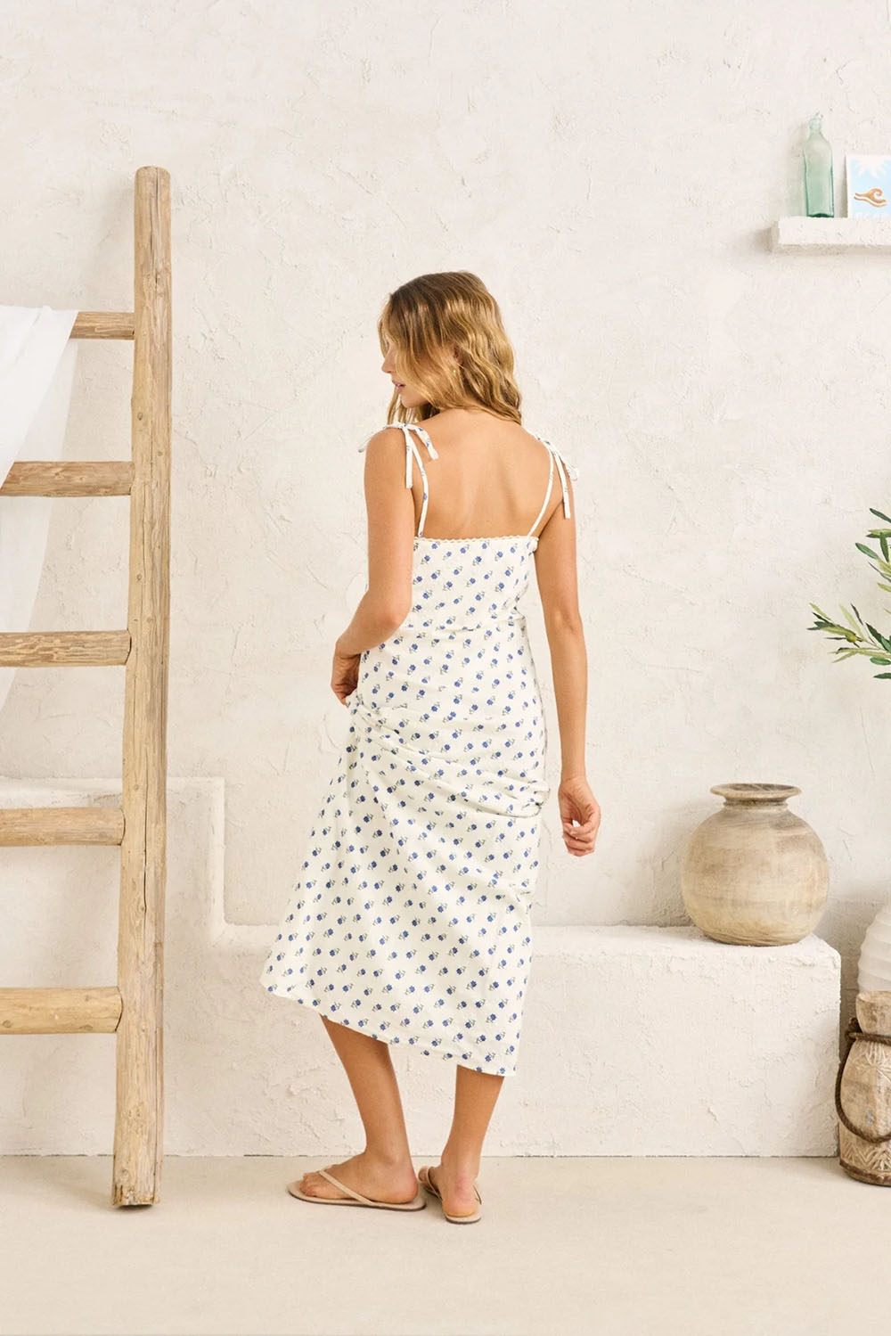 rhythm harlow lace midi dress floral back