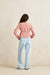 rhythm kirra check ls top pink back