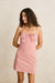 rhythm kirra check mini dress pink