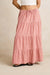 rhythm kirra check tiered maxi skirt pink