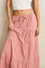 rhythm kirra check tiered maxi skirt pink detail