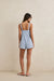 rhythm lola check romper blue back