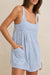 rhythm lola check romper blue detail