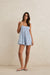 rhythm lola check romper blue front