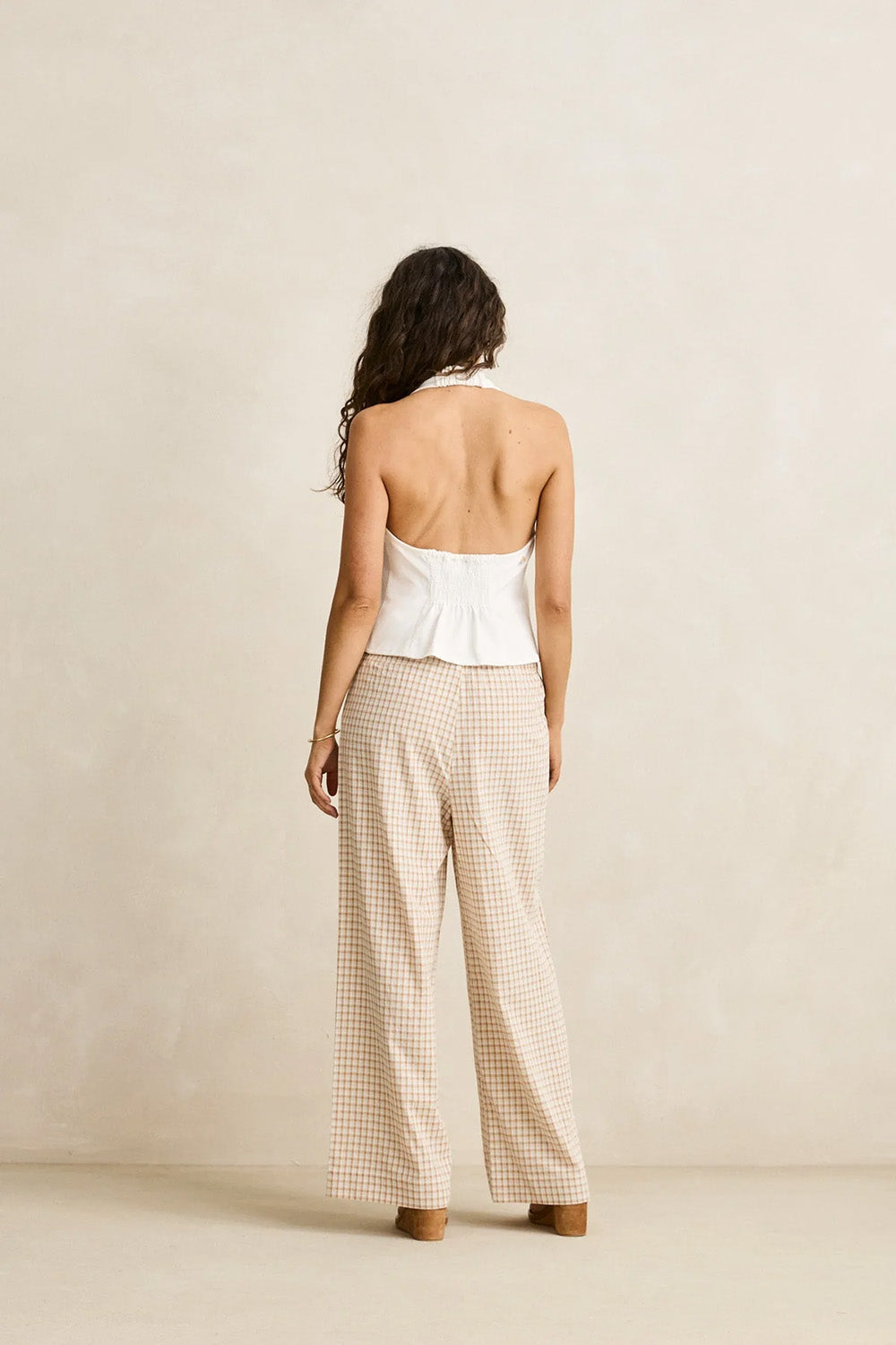 rhythm louise tie front halter white back