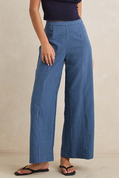 rhythm louise wide leg pant indigo front
